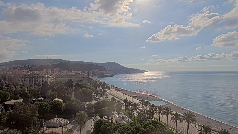 Promenade des Anglais camera view in Nice